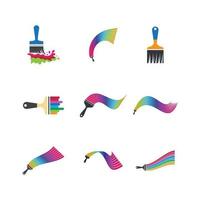 Paintbrush logo images illustration vector