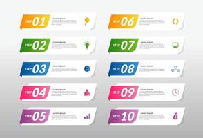 Infographic steps template vector