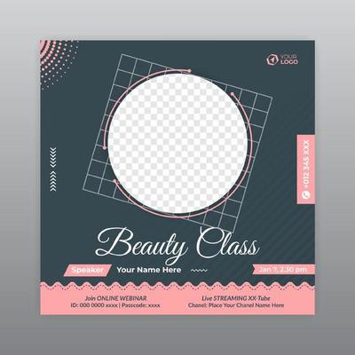 Beauty class social media template