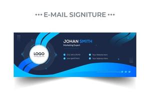 Modern email signature template or email footer design vector