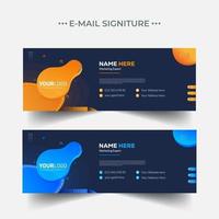 Modern email signature template or email footer vector