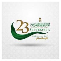 diseño del vector del fondo del saludo del día de la nación del reino de arabia saudita