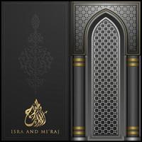 Eid Mubarak Greeting Card Islamic Floral Pattern Vector design