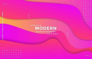 Wavy liquid shape on trendy gradient color abstract background vector