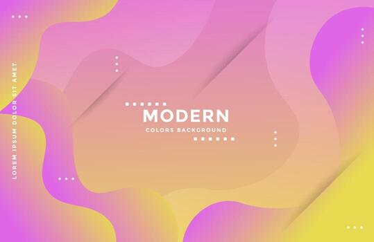 Wavy liquid shape on trendy gradient color abstract background vector