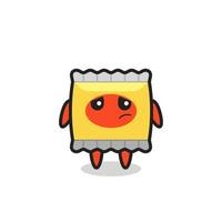 the lazy gesture of snack cartoon character vector