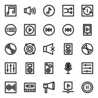 Music Icon Pack with Line Style vector