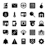 Security Icon Pack with Flat Style vector
