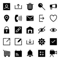 User Interface Icon Pack with Flat Style vector