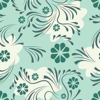 Folk flowers pattern Floral surface design Seamless pattern vector
