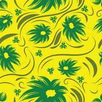 Folk flowers pattern Floral surface design Seamless pattern vector