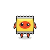 snack cartoon with an arrogant expression vector