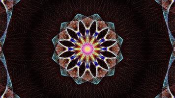 Dark hypnotic flower Mandala sequence patterns loop video