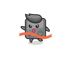 cute safe box illustration is reaching the finish vector