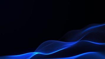 malha futurista pontos azuis brilhantes onda digital luxuosa e cintilante video