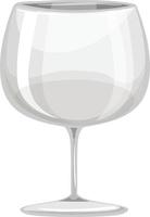 An empty wine glass isolated on white background vector