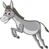 personaje de dibujos animados de animales burro vector