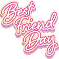 Best Friend Day Lettering Logo