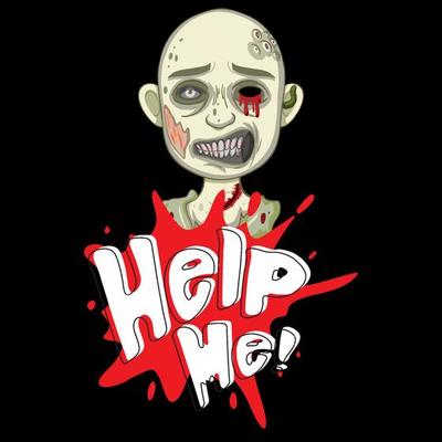 Help me text design with creepy zombie