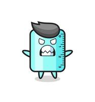 wrathful expression of the ruler mascot character vector