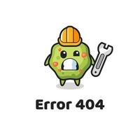 error 404 con la linda mascota vómito vector