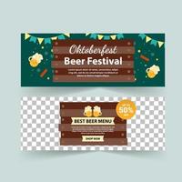 plantilla de banner para el oktoberfest. vector