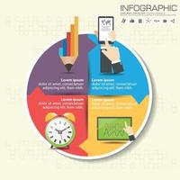 Business infographic timeline template colorful steps vector