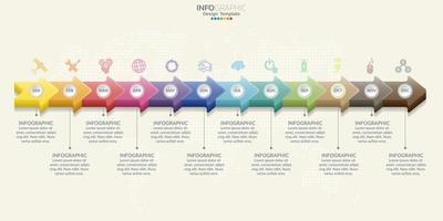 Business process chart infographics Isometric 3d vector