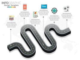 gráfico de proceso de negocio infografía isométrica 3d vector