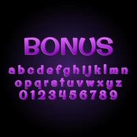 bonus font alphabet vector