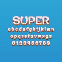super font alphabet vector