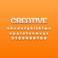 alfabeto de fuente creativa vector
