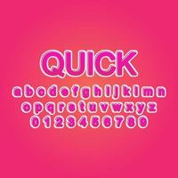 quick font alphabet vector