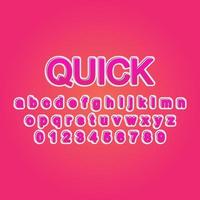 quick font alphabet vector