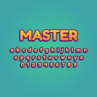 master font alphabet vector