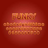 funky font alphabet vector