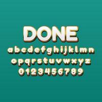 done font alphabet vector