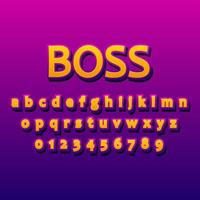 boss font alphabet vector