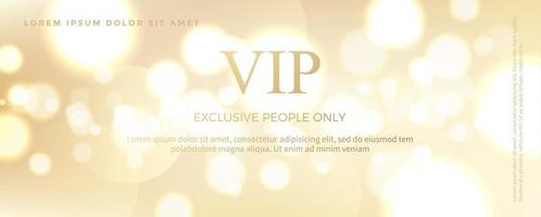 Luxury golden invitation card, Shiny bokeh card background vector