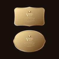 Insignias y etiquetas de oro premium de lujo vector premium