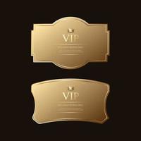 Insignias y etiquetas de oro premium de lujo vector premium