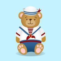 Cute Teddy Bear Doll Cartoon Character vector