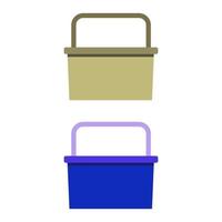 Shopping Basket Illustrated On White Background vector