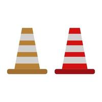 Traffic Cone Illustrated On White Background vector