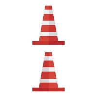 Traffic Cone Illustrated On White Background vector