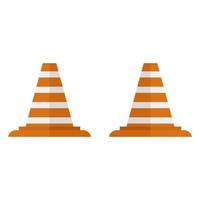 Traffic Cone Illustrated On White Background vector