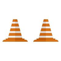 Traffic Cone Illustrated On White Background vector