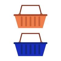 Shopping Basket Illustrated On White Background vector