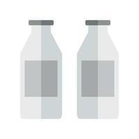 Milk Bottle Illustrated On White Background vector