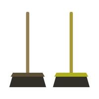 Broom Illustrated On White Background vector